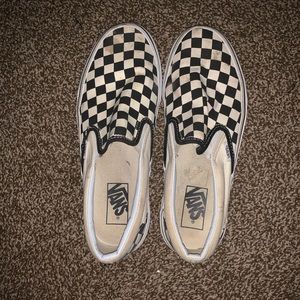 Slip on checkered vans